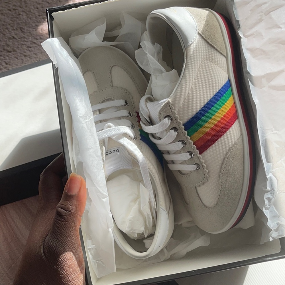 Gucci kids rainbow shoes